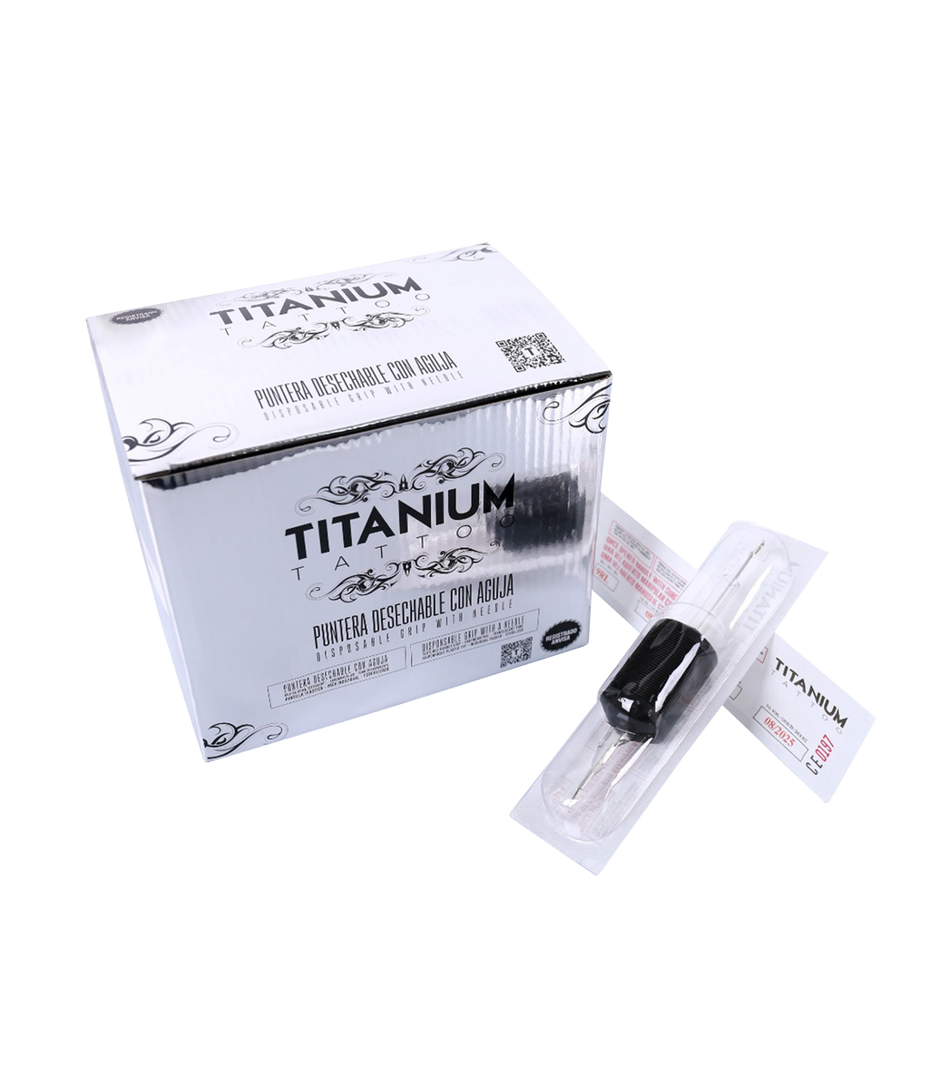Grip con Agujas Platinum 30mm - Titanium Tattoo