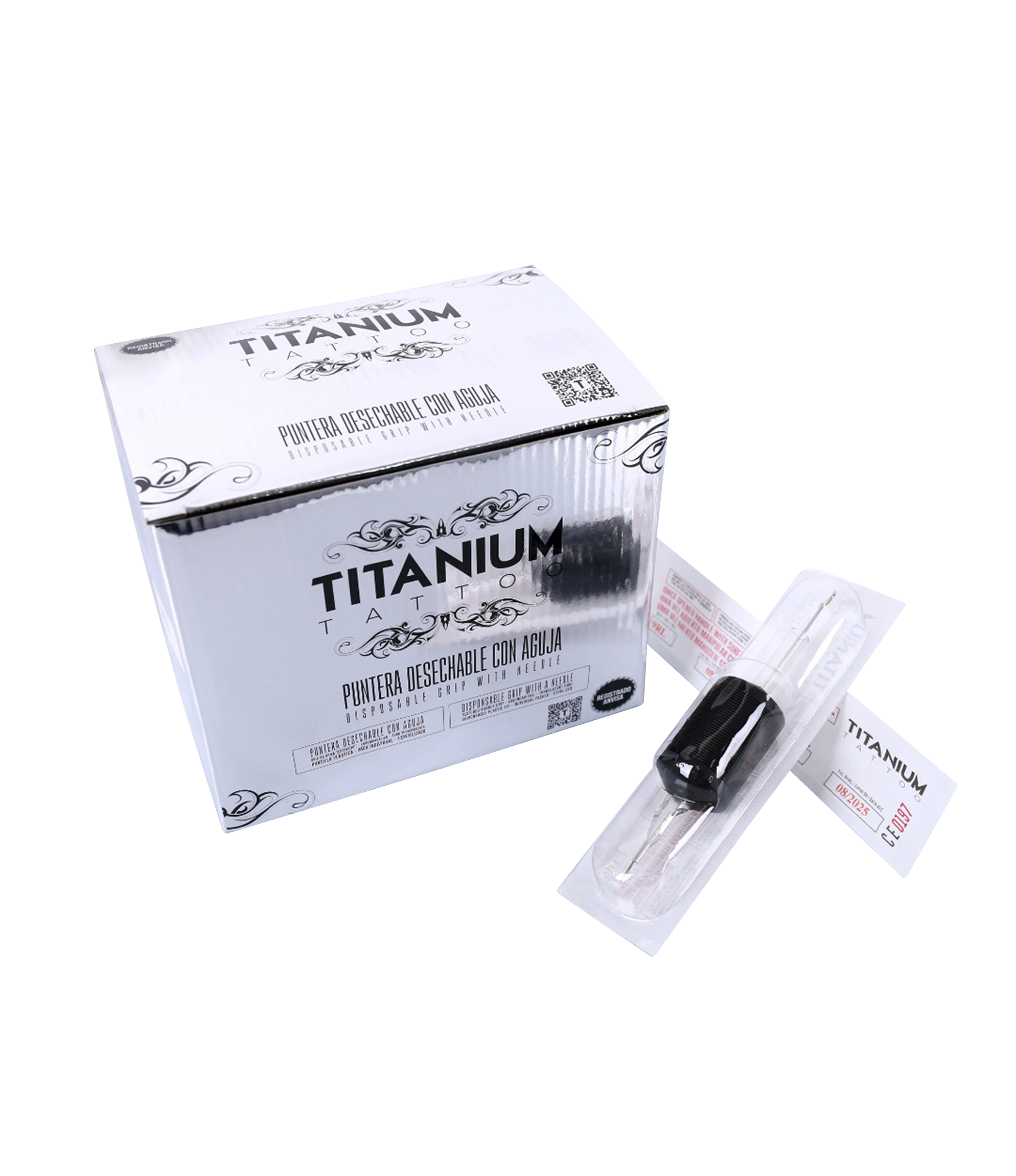 Grip con Agujas Platinum 30mm - Titanium Tattoo